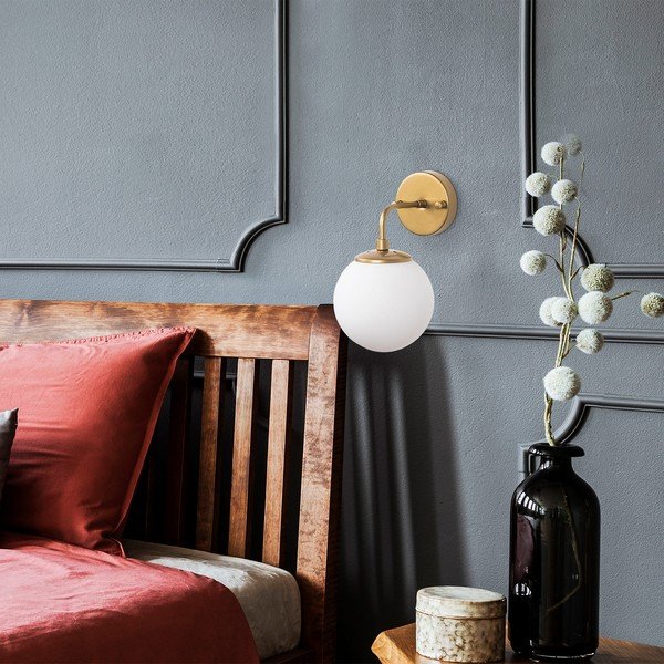 Sieninė lempa auksinės spalvos Horn – Opviq lights-image-2