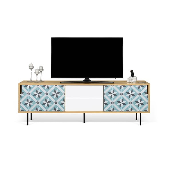 Ąžuolinis TV staliukas su metalinėmis kojomis TemaHome Dann Makaresh-image-3