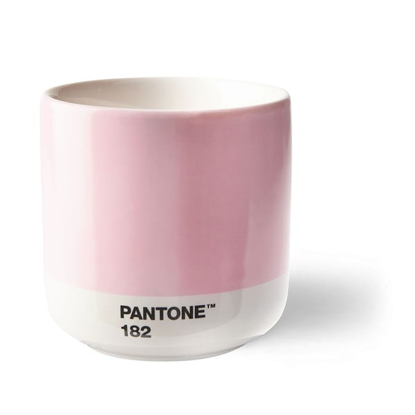 Rožinės spalvos keraminis termopuodelis Pantone Cortado, 175 ml