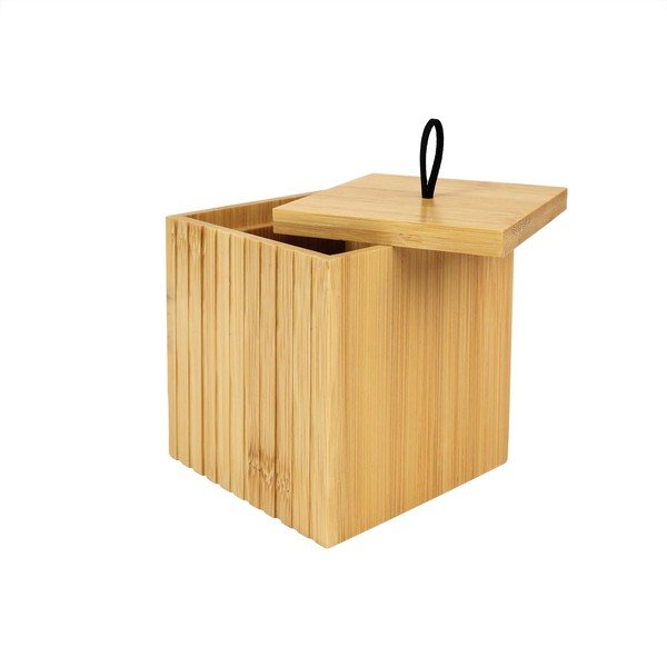 Natūralios spalvos iš bambuko vonios organizatorius vatos diskeliams Hanoi – douceur d'intérieur-image-4