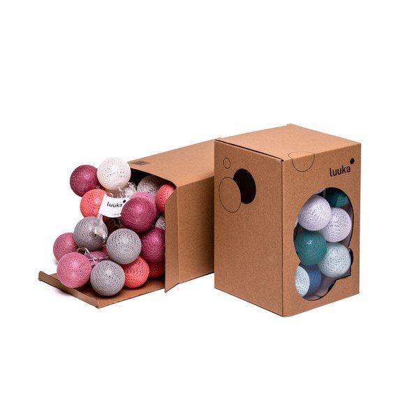 Rudos spalvos LED lempučių girlianda LUKKA, 30 lempučių-image-2