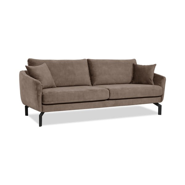 Rudai pilkos spalvos sofa su aksominiu užvalkalu Scandic Magic, 230 cm pločio-image-2