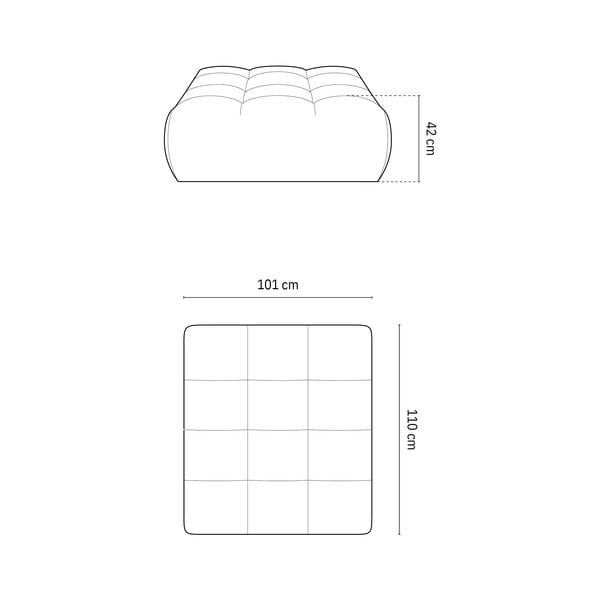 Geltonos spalvos iš velveto taburetė Bloom – Micadoni -image-4
