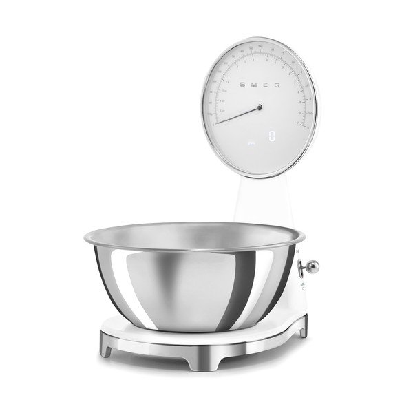 Baltos spalvos iš plastiko skaitmeninė virtuvinės svarstyklės – SMEG-image-4