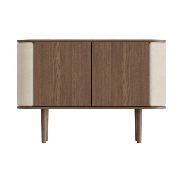 Žema šoninė spintelė rudos spalvos/smėlio spalvos iš ąžuolo 109x75 cm Treasures – UMAGE-image-3