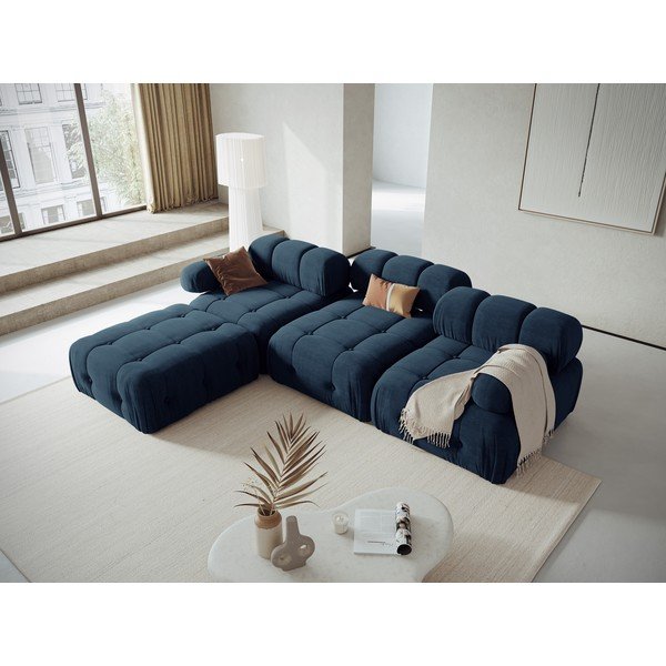 Kampinė sofa tamsiai mėlynos spalvos Ferento – Cosmopolitan Design-image-1