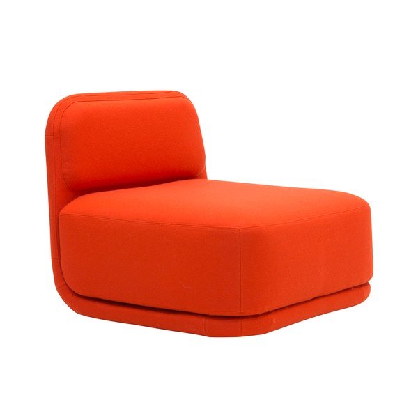 Oranžinė minkšta žema kėdė Softline Standby Low Chair-image-2