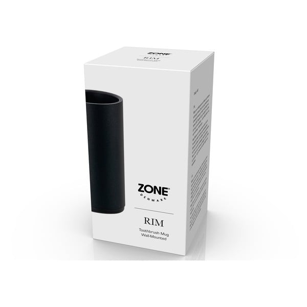 Juodas puodelis dantų šepetėliams Zone Rim-image-1