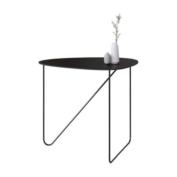 Juodos spalvos iš metalo kavos staliukas 44x50 cm Curve L Bull – LIND DNA-image-3