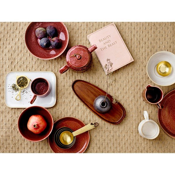 Raudonas keraminis indas serviravimui Bloomingville Joelle, ø 25,5 cm-image-1