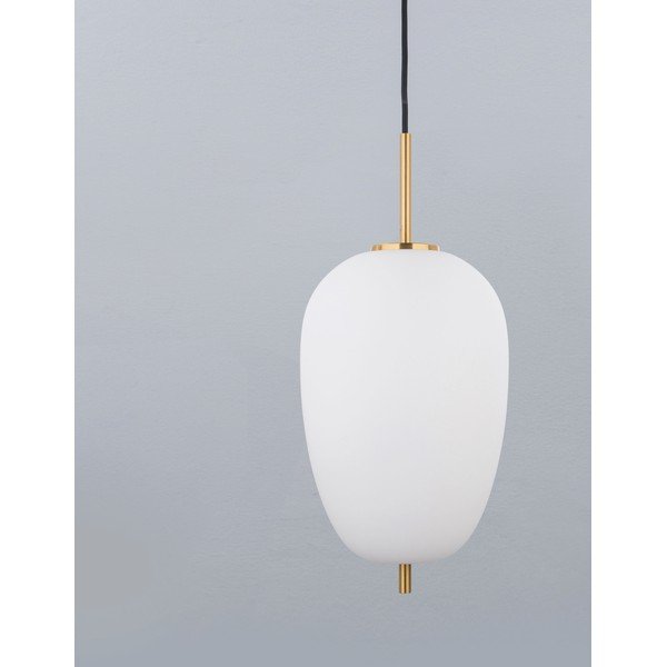 Baltos spalvos/žalvario spalvos iš stiklo kabantis šviestuvas ø 27 cm Lato – Nova Luce-image-1
