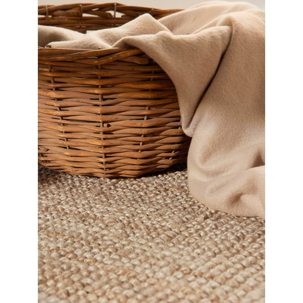 Natūralios spalvos iš džiuto apvalios formos kilimas ø 160 cm Bouclé Jaipur – Hanse Home-image-2
