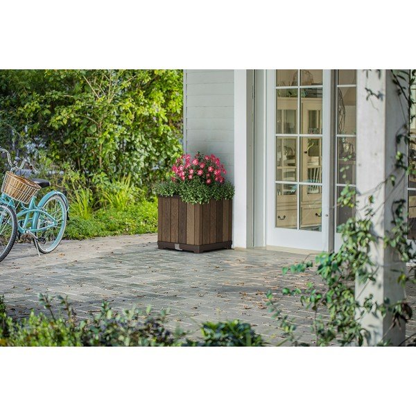 Iš plastiko vazonas su savaiminio laistymo funkcija Deco Square – Keter-image-1