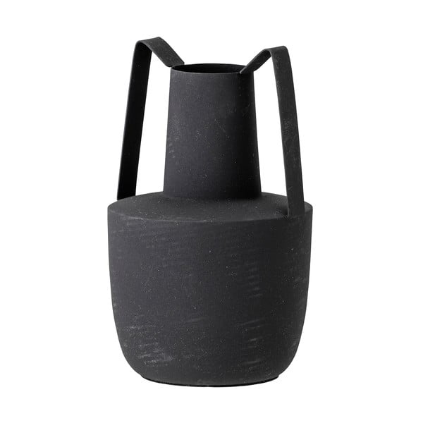 Juoda metalinė vaza Bloomingville Itamar, aukštis 20,5 cm-image-2