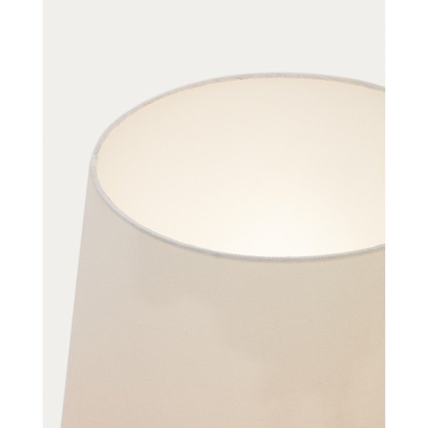 Baltos spalvos/natūralios spalvos pastatomas šviestuvas (aukštis 110 cm) su tekstiliniu gaubtu Marga – Kave Home-image-3
