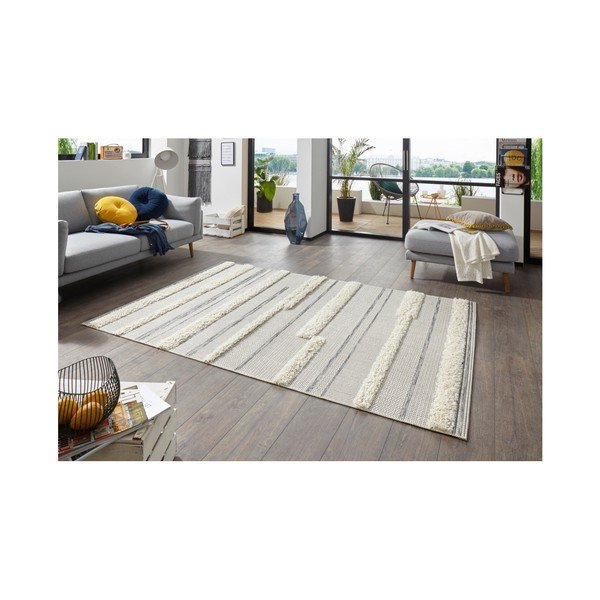 Pilkas kilimas Mint Rugs Handira Stripes, 77 x 150 cm-image-3