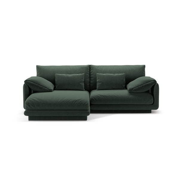 Kampinė sofa tamsiai žalios spalvos (su kairiuoju kampu) Torino – Micadoni Home