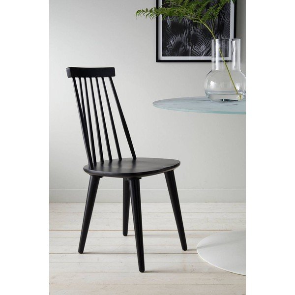 Juodos spalvos iš kaučiukmedžio masyvo baro taburėtės 2 vnt. (sėdynės aukštis 45 cm) Jolina – Ellos Home-image-1