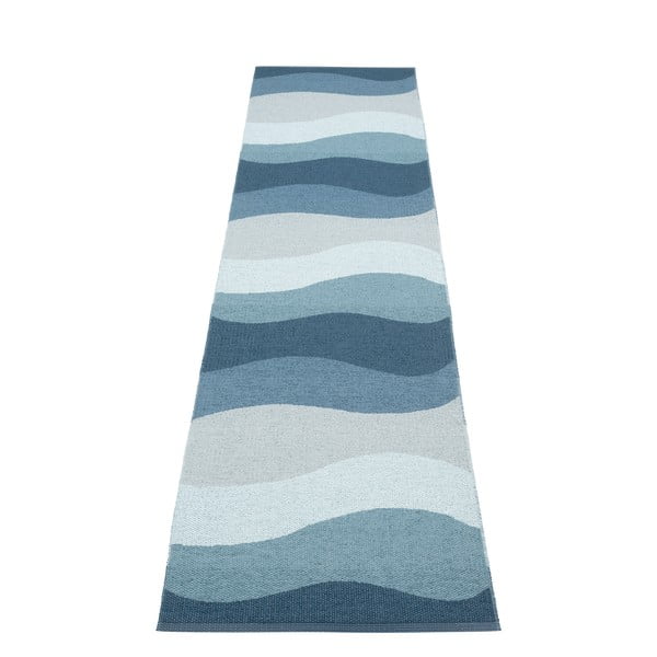 Mėlynos spalvos lauko kilimas 70x300 cm Urvi Water – Pappelina