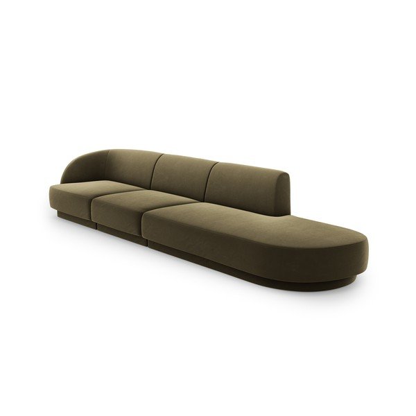 Sofa žalios spalvos iš velveto 302 cm Miley – Micadoni Home-image-3