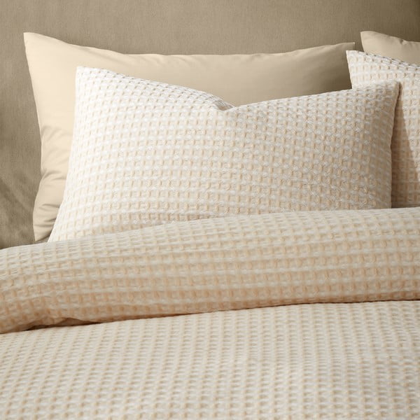 Smėlio spalvos viengulė patalynė 135x200 cm Muscat Waffle – Pineapple Elephant-image-3