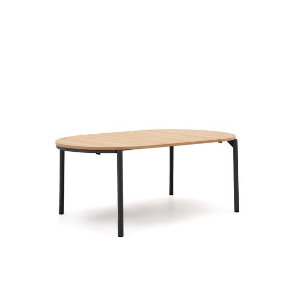Apvalios formos prailginamas valgomojo stalas iš ąžuolo ø 120 cm Montuiri – Kave Home-image-4
