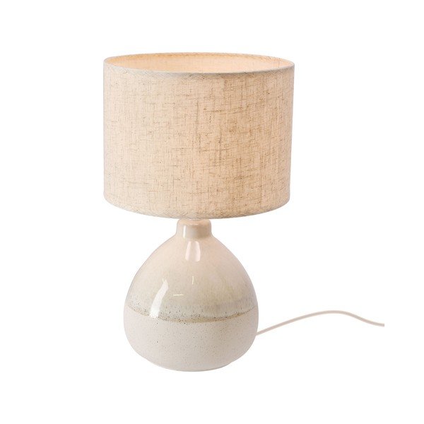 Smėlio spalvos stalinis šviestuvas (aukštis 41 cm) su tekstiliniu gaubtu Ardo – Candellux Lighting-image-4