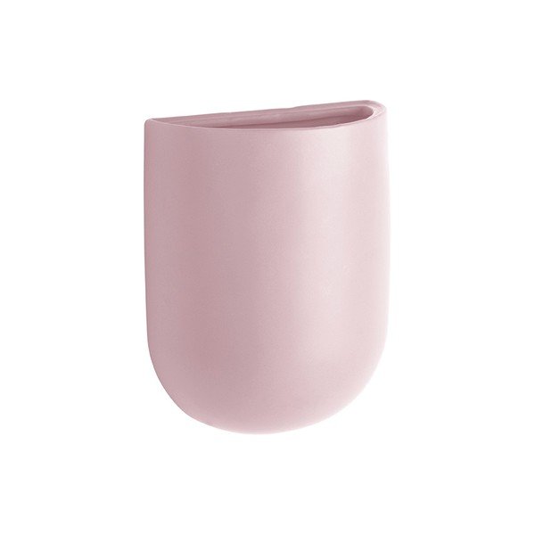 Šviesiai rožinis keraminis sieninis vazonas PT LIVING Ovalus-image-2