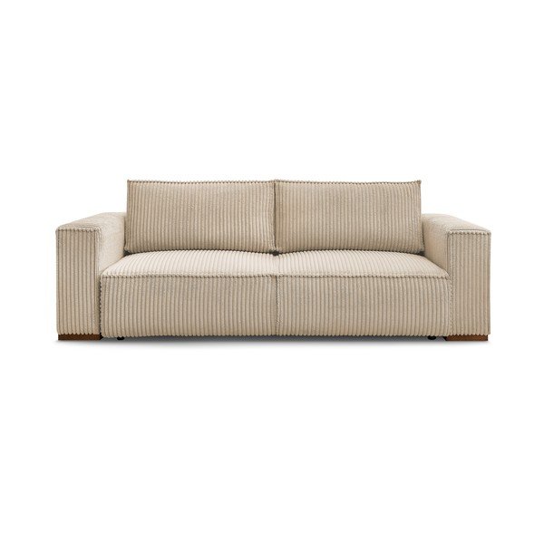 Šviesiai rudos spalvos iš kordinio velveto sulankstoma/su sandėliavimo vieta sofa 244 cm Chelsea – Bobochic Paris