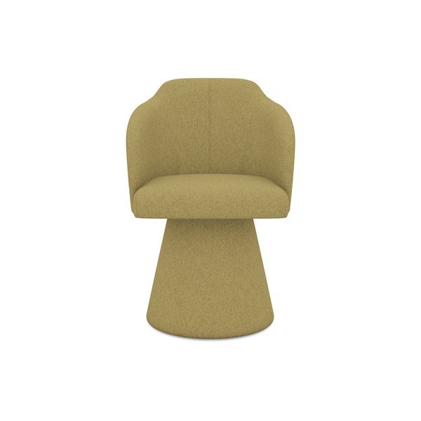 Garstyčių spalvos iš audinio valgomojo kėdė Kanoa – Makamii-image-1