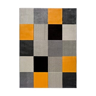 Oranžinis ir pilkas kilimas Universalus Gladys Lento, 80 x 150 cm