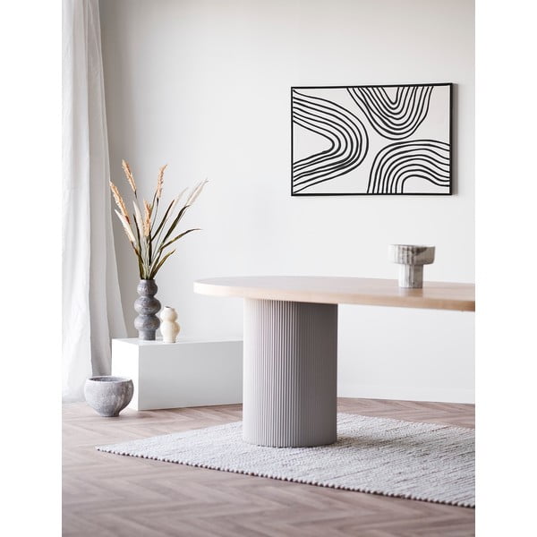 Valgomojo stalas su uosio dekoro stalviršiu 100x220 cm Solva – House Nordic-image-1