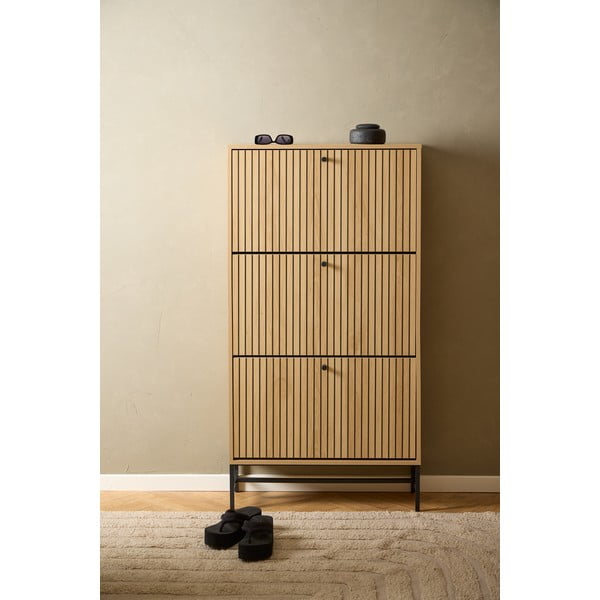 Atlenkiama spintelė batams natūralios spalvos iš ąžuolo 72x140x25 cm Albany  – Actona-image-1