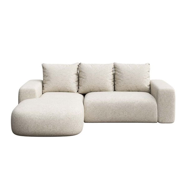 Smėlio spalvos kampinė sofa (su kairiuoju kampu/su gultu) Monce – Rodier