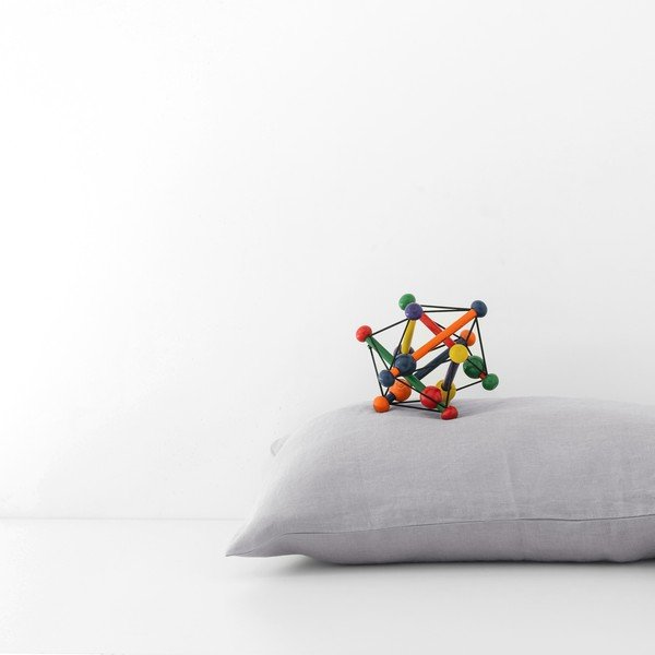 Vaikiškas pilkas lininis užvalkalas Linen Tales Nature, 40 x 60 cm-image-2