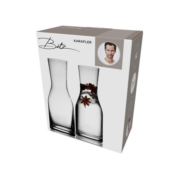 2 krištolinių stiklinių dekanterių rinkinys "Bitz Fluidum", 300 ml-image-4