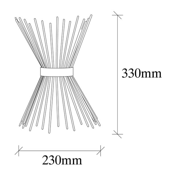 Juodos spalvos sieninė lempa Kirpi – Opviq lights-image-3