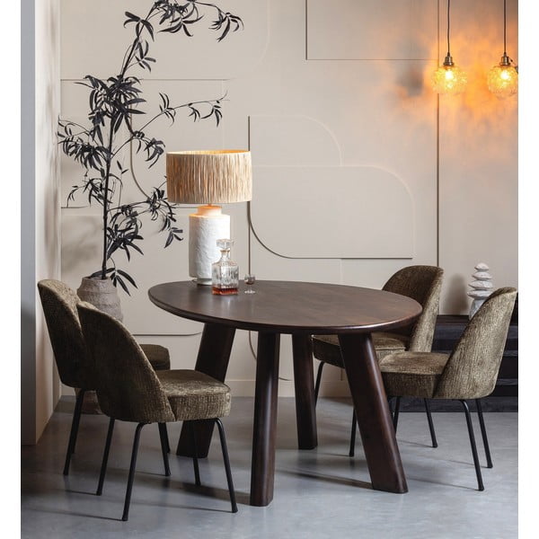 Khaki spalvos iš aksomo valgomojo kėdės 2 vnt. Vogue – WOOOD-image-1