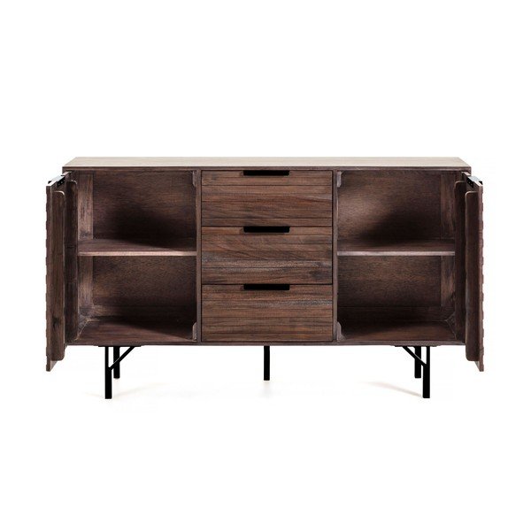 Tamsiai ruda komoda Kave Home Atalia, 160 x 91 cm-image-4