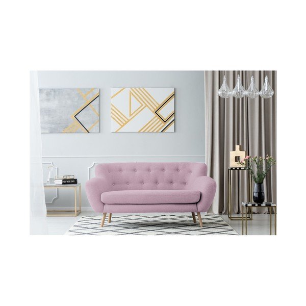 Rožinė dvivietė sofa "Kooko Home Pop-image-1