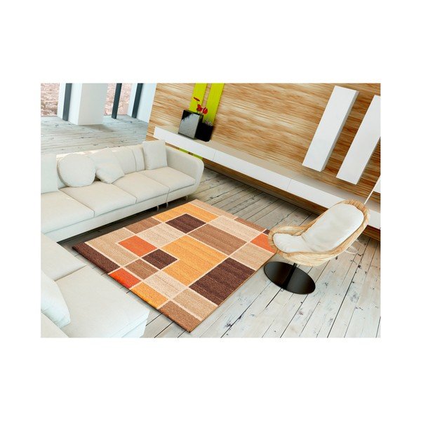Oranžinis ir smėlio spalvos kilimas "Universal Nilo", 67 x 250 cm-image-1