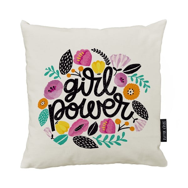 Butter Kings medvilninė pagalvė Girl Power, 45 x 45 cm