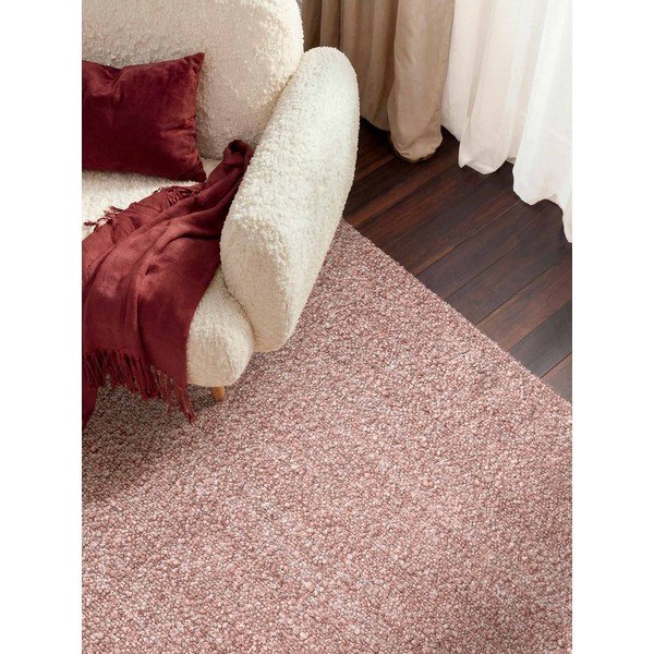Rankų darbo pilkai rožinės spalvos iš boucle kilimas 120x170 cm Notting Hill Portobello – Ted Baker-image-1