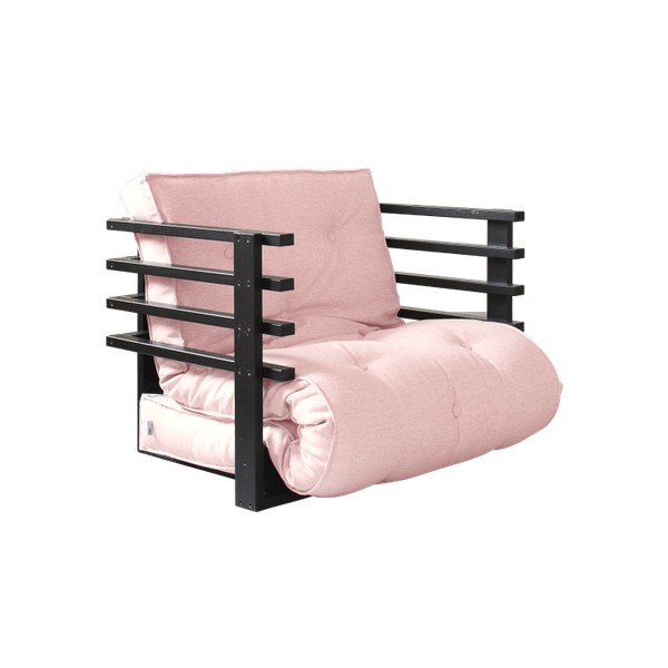 Kintamas fotelis "Karup Funk Black/Pink Peonie-image-2