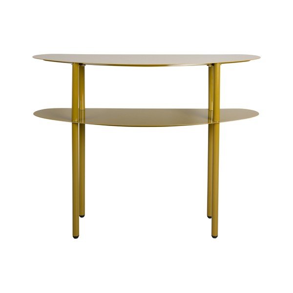 Khaki spalvos iš metalo konsolinis staliukas 28x90 cm Paris – Leitmotiv