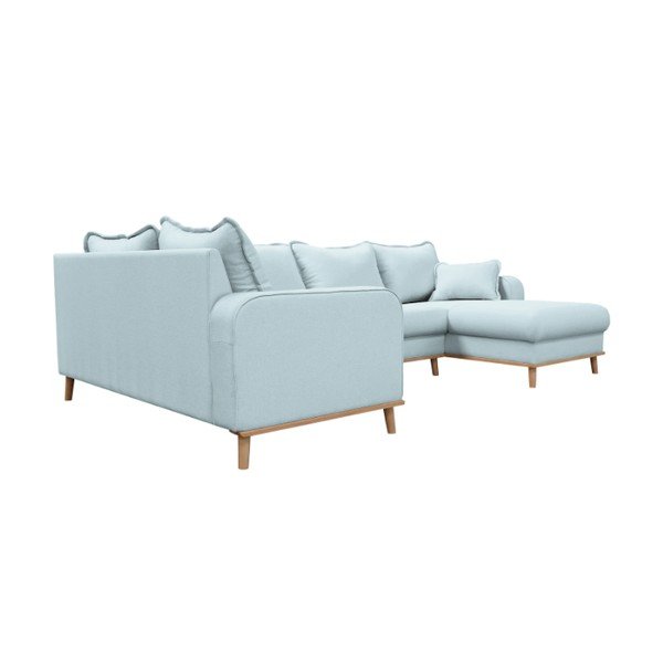 Šviesiai mėlyna kampinė sofa (dešinysis kampas) Beata - Ropez-image-3
