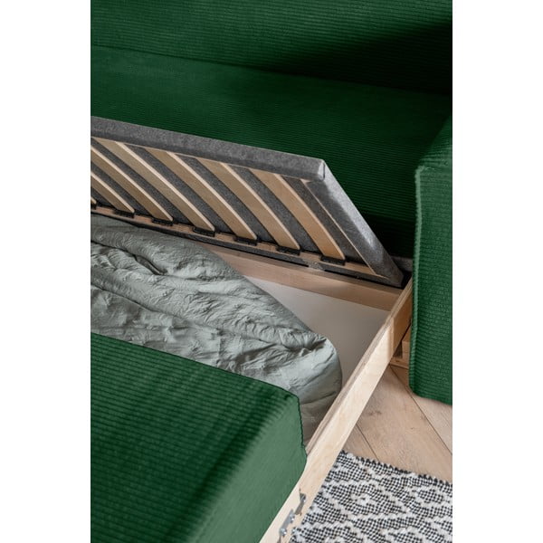 Tamsiai žalia sofa lova 168 cm Lucky Lucy - Miuform-image-4