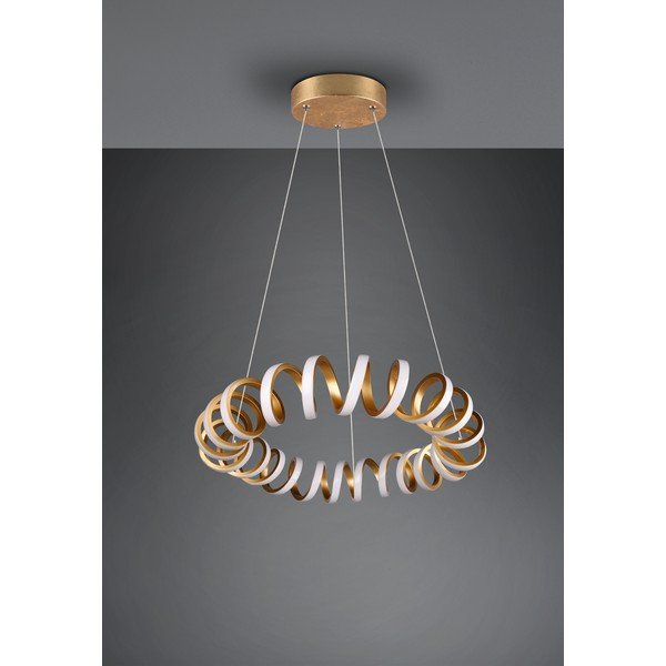 Kabantis šviestuvas auksinės spalvos LED ø 55 cm Curl – Trio-image-4