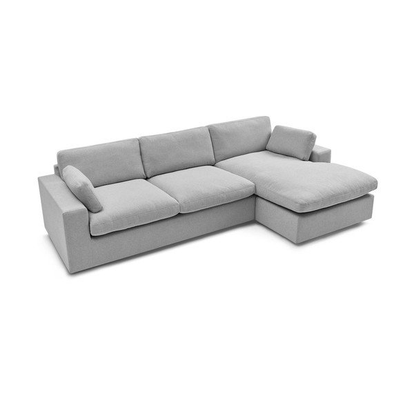 Šviesiai pilkos spalvos kampinė sofa Belair – Bobochic Paris-image-3