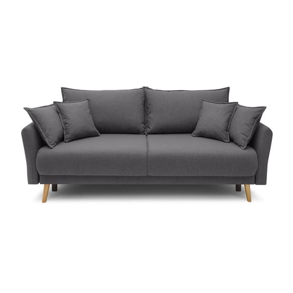 Tamsiai pilka sofa-lova Bobochic Paris Mia